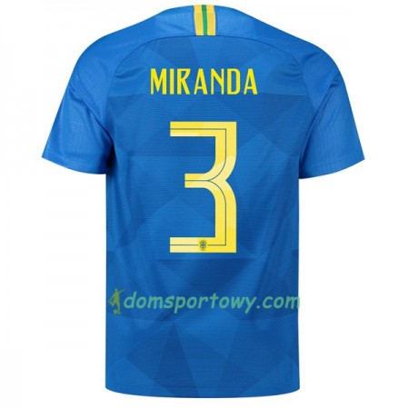 Koszulka Brazylia Miranda 3 Wyjazdowe Koszulki Piłkarskie Mistrzostwa Świata 2018